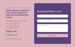 Responsive HTML Für Kontaktblockdesign