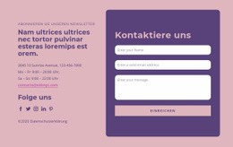 Kostenlose Designvorlage Für Kontaktblockdesign