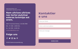 CSS-Vorlage Für Kontaktformular Und Textgruppe