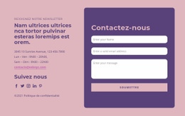 Conception De Bloc De Contact - Maquette De Site Web Professionnel Personnalisable
