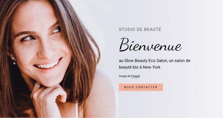 Studio de beauté Maquette de site Web