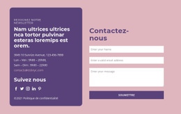 Modèle En Ligne Gratuit Pour Formulaire De Contact Et Groupe De Texte