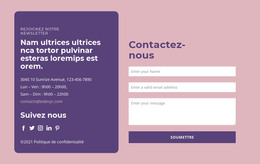 Formulaire De Contact Et Groupe De Texte - Modèle HTML Simple