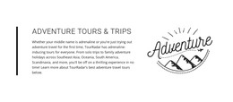 HTML Design For Text Adventure Tours Trips