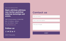 Contact Form And Text Group - Builder HTML