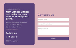 Contact Form And Text Group Html5 Responsive Template