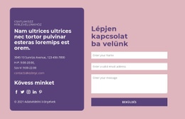 Kapcsolatfelvételi Űrlap