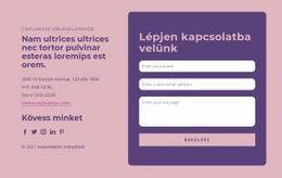 Érintkezőblokk Kialakítása - Egyszerű Webhelytervezés