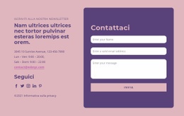 Design Del Blocco Di Contatti - HTML Website Creator