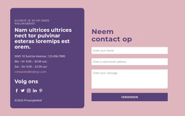 Contactformulier En Tekstgroep - HTML-Paginasjabloon