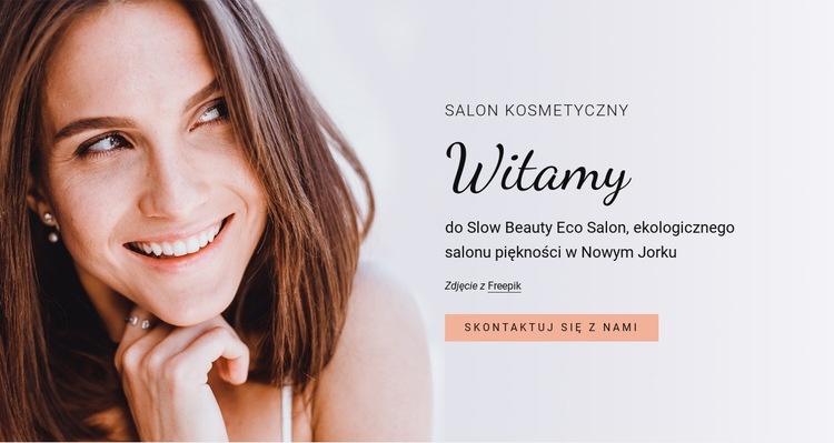 Salon kosmetyczny Szablon witryny sieci Web