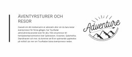 HTML-Design För Text Äventyrsturer Resor