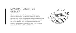 Metin Macera Turları Gezileri Için HTML Tasarımı