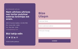 İletişim Formu Ve Metin Grubu Için Ücretsiz Çevrimiçi Şablon