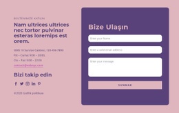 Kontak Blok Tasarımı Için Ücretsiz Tasarım Şablonu