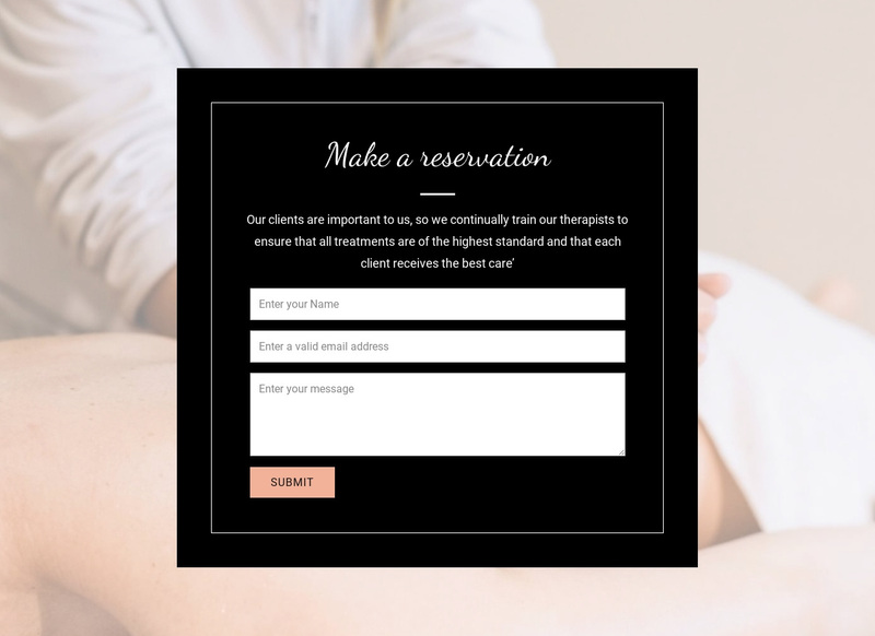 Make online reservation Web Page Design