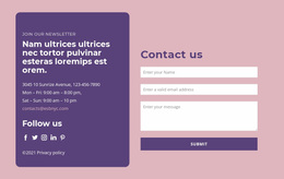 Contact Form And Text Group -Ready To Use Homepage Design