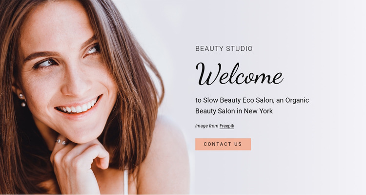 Beauty studio  Website Mockup