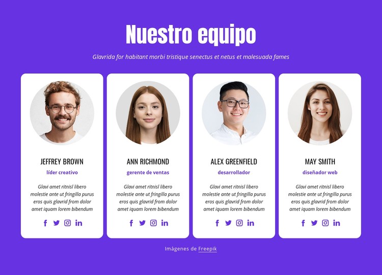 Diseñadores web y desarrolladores web Plantilla CSS