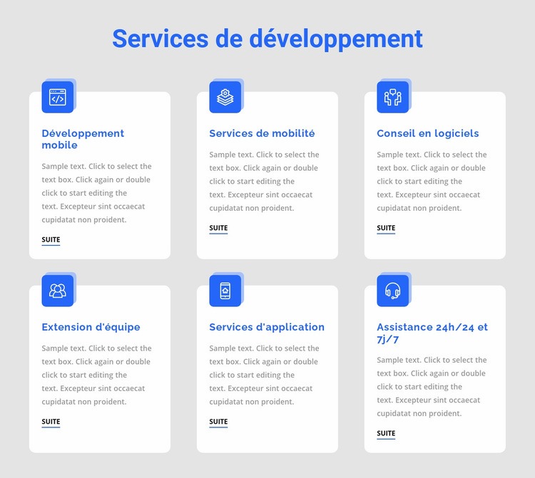 Développement d'applications Web Créateur de site Web HTML