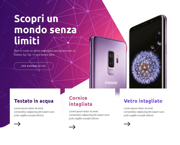 Scopri il mondo senza limiti Modello di sito Web