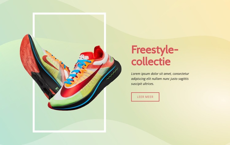 Freestyle-collectie Website mockup