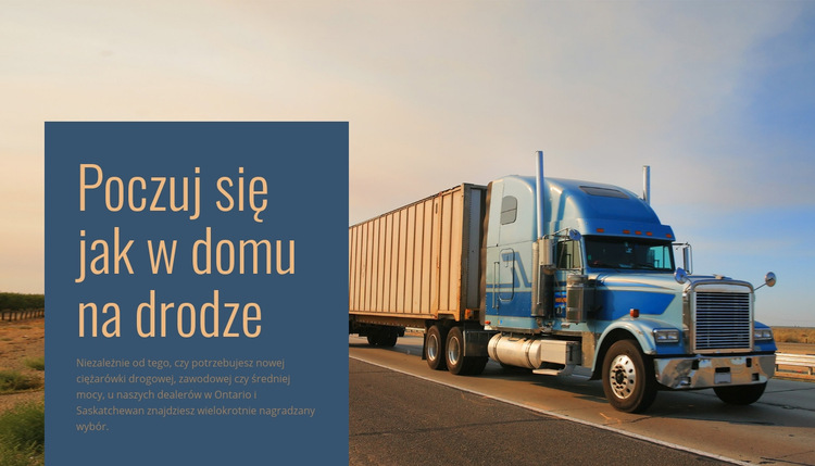 Operator logistyki pojazdów Szablon witryny sieci Web