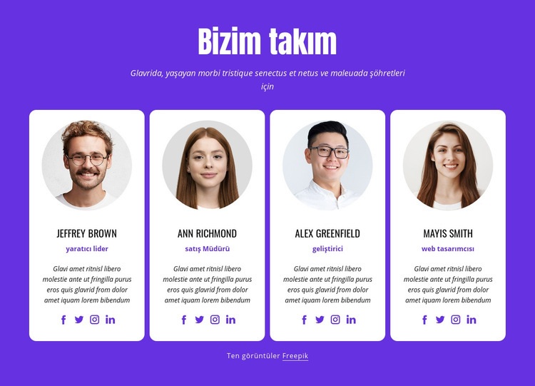 Web tasarımcıları ve web geliştiricileri Şablon