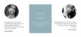 Mädels Aus Unserem Team - Moderne Landingpage
