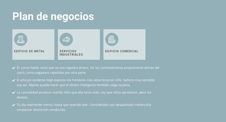 Plan de negocios en tres partes Diseño de páginas web