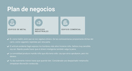 Sitio Web HTML Para Plan De Negocios En Tres Partes