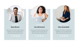 Three members - Html Code Example by Nicepage