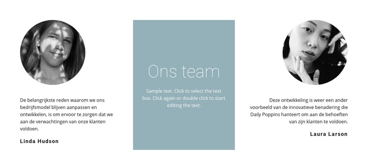 Meisjes van ons team CSS-sjabloon