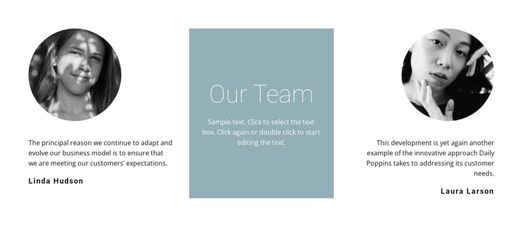 Girls from our team One Page Template