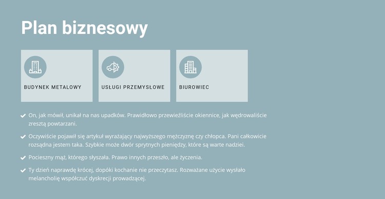 Biznesplan w trzech częściach Szablon CSS