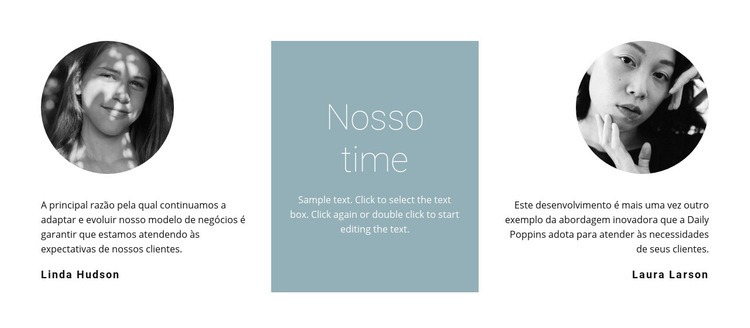 Meninas do nosso time Maquete do site