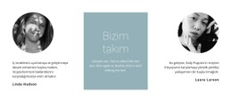 Ekibimizden Kızlar Ücretsiz CSS Web Sitesi Şablonu