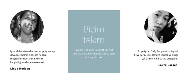 Ekibimizden kızlar HTML5 Şablonu