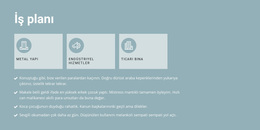 Üç Bölümden Oluşan Iş Planı - Ücretsiz WordPress Teması