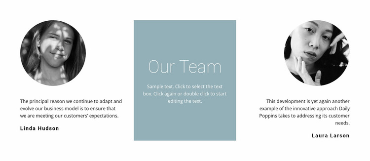 Girls from our team Website Mockup