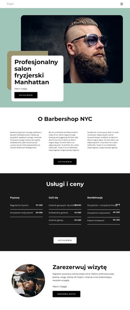 O Zakładzie Fryzjerskim Na Manhattanie - Szablon Strony HTML