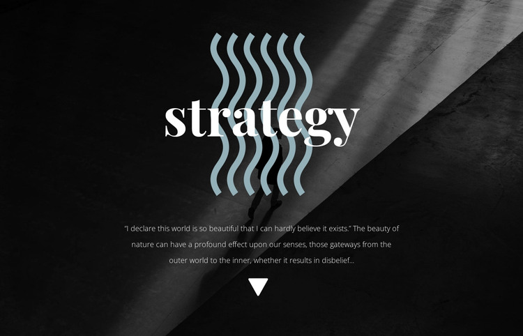 Strategy HTML Template