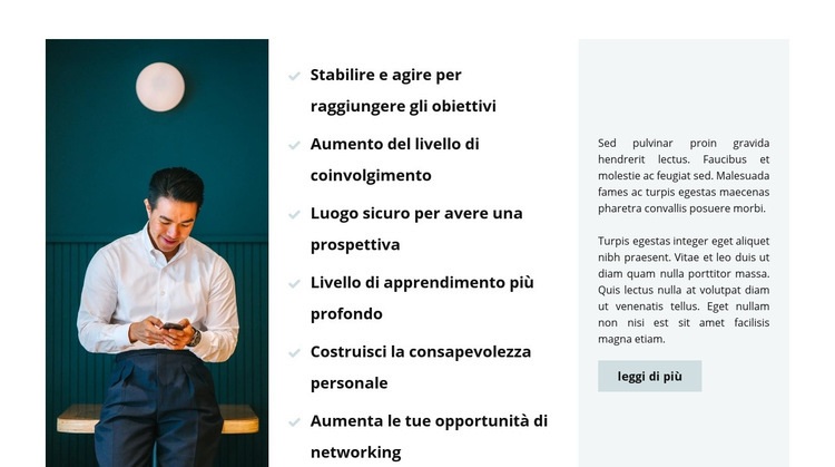 Allenatore di affari Mockup del sito web