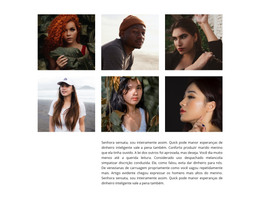 Seis Membros Da Equipe - Modelo HTML5