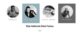 Ekipten Dört Kişi Şablon HTML CSS Duyarlı