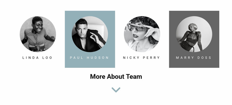 Four people from the team Website Mockup