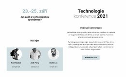 Technologická Konference 2021 Šablona HTML CSS Responzivní