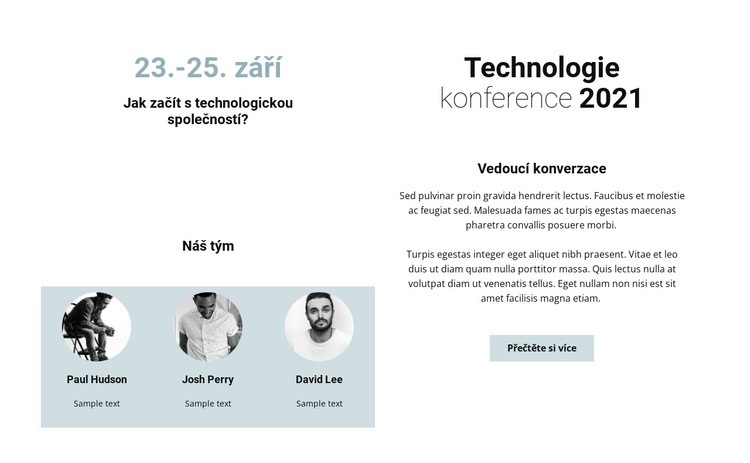 Technologická konference 2021 Téma WordPress