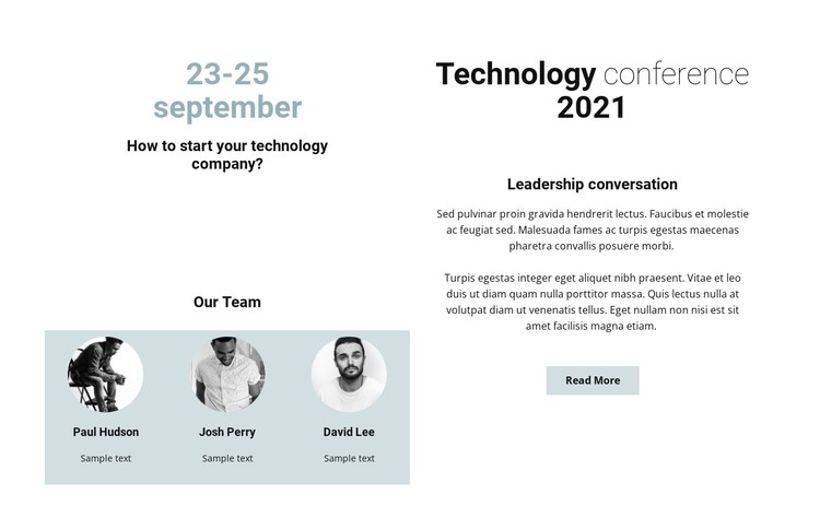 Technology conference 2021 CSS Template