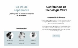 Conferencia De Tecnología 2021 - Página De Destino Móvil